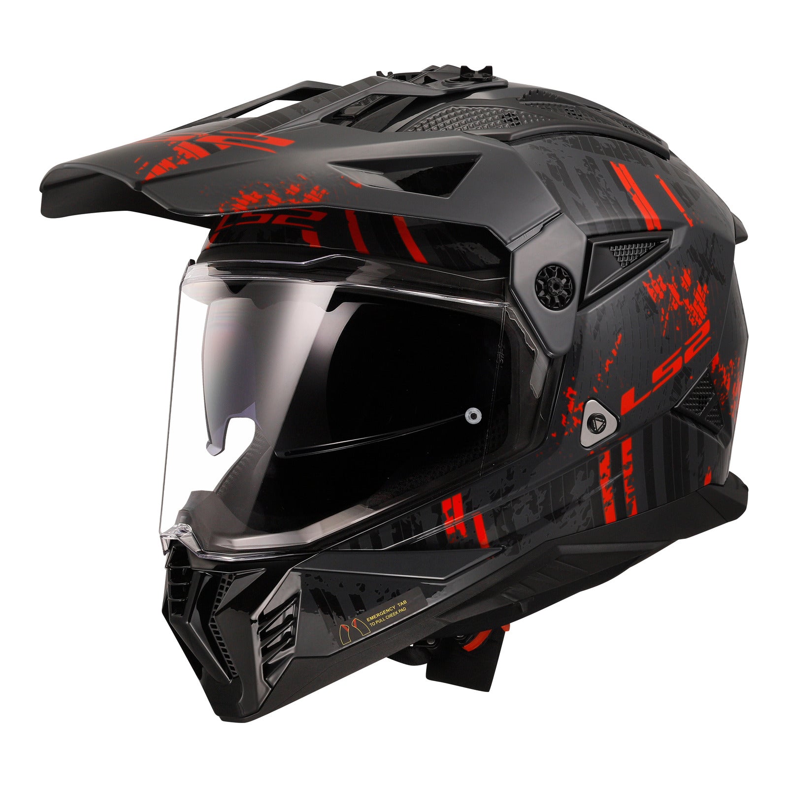 adventure motorcycle helmets nz ILM Dual Sport Helmet Model WS902 Red Black / XXL Meets FMVSS HJC i80 Helmet - Solid