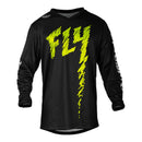 FLY Racing Youth F-16 Jersey - Black / Neon Green / Light Grey