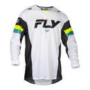 FLY Racing Kinetic Prix Jersey - White / Black / Hi-Vis