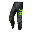 FLY Racing Youth Kinetic Pants - Charcoal / Neon Green / True Blue