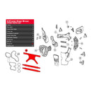 Leatt Strap Kit All C-Frame Carbon (Pair) (2XL)