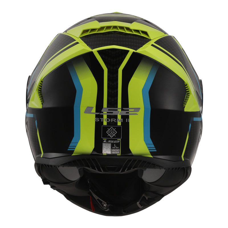 LS2 FF800 Storm II Tracker Helmet - Black / Hi-Vis Yellow 06