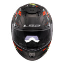 LS2 FF808 Stream II Angry Monkey Helmets - Matte Black / Red 06