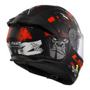 LS2 FF808 Stream II Angry Monkey Helmets - Matte Black / Red 06