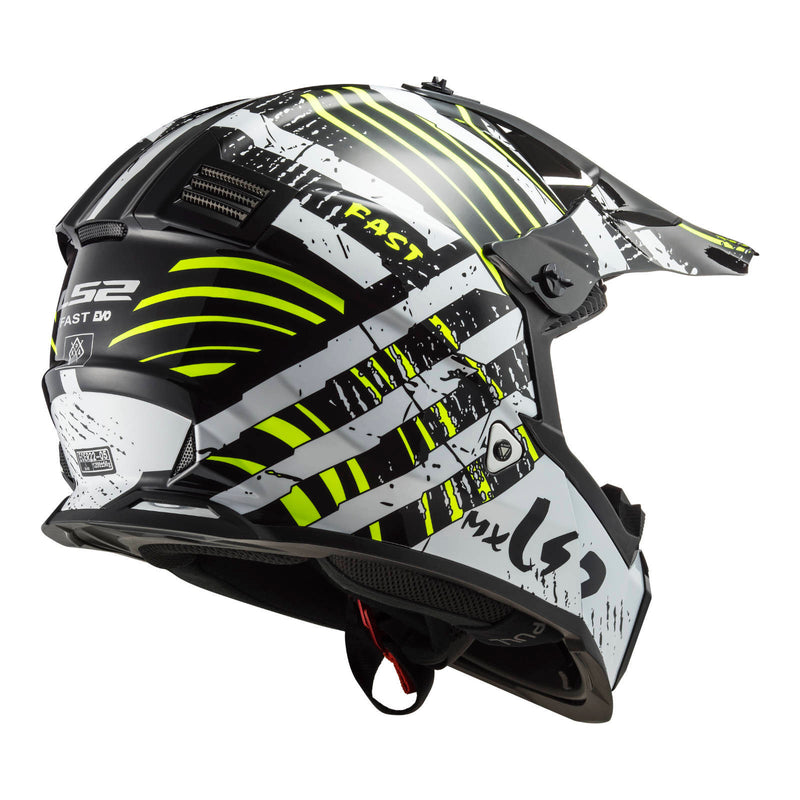 LS2 MX437 Fast Evo Verve Helmet - Black / White