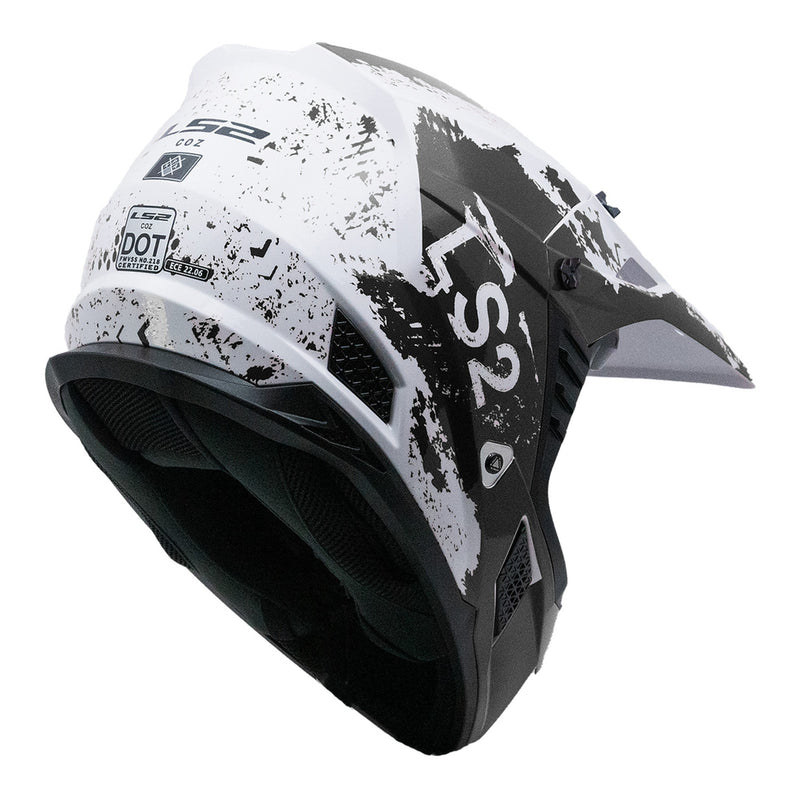 LS2 MX706 COZ Hyde Helmet - Black / White 06