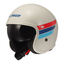 LS2 OF599 Spitfire II Retro Helmet - White / Blue Red 06