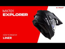 LS2 MX701 Explorer Carbon Frontier Helmet - Titanium / Red