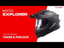 LS2 MX701 Explorer Carbon Solid - Gloss Carbon